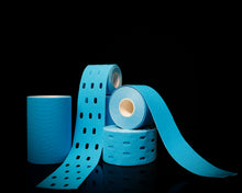 Load image into Gallery viewer, Ocean Blue™ Recovery Bundle featuring Hestaband™ Cotton and Hestaband™ Lymph kinesiology tapes for edema, swelling, DOMS, post-competition soreness, and lymphatic recovery support in equine and canine applications.
